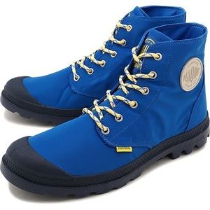 Palladium Pampa Puddle Lite Waterproof Shoes/Boots in Royal Blue - yellow laces